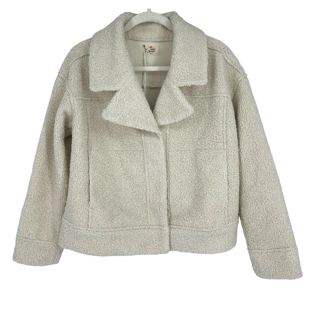 Marine Layer Quebec Sherpa Jacket Antique White Small NWT‎